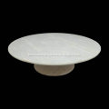 Marble white stone cake stand and server